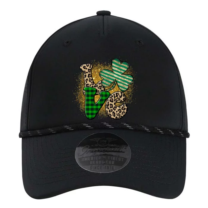 St Patrick's Day Love Plaid Shamrock Leopard Clover Leaf Performance The Dyno Cap