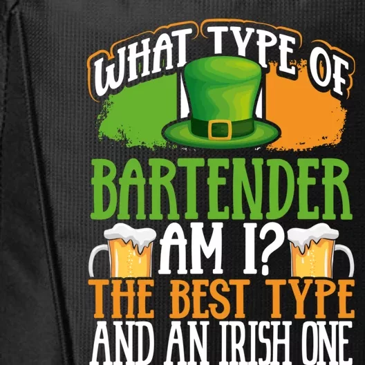 St Patrick's Day Bartender Irish Shamrock Leprechaun Hat Great Gift City Backpack