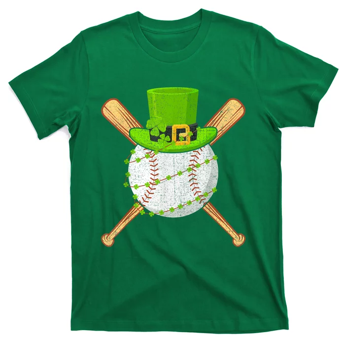 St Patricks Day Shamrock Baseball Leprechaun T-Shirt