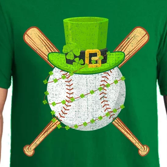 St Patricks Day Shamrock Baseball Leprechaun Pajama Set