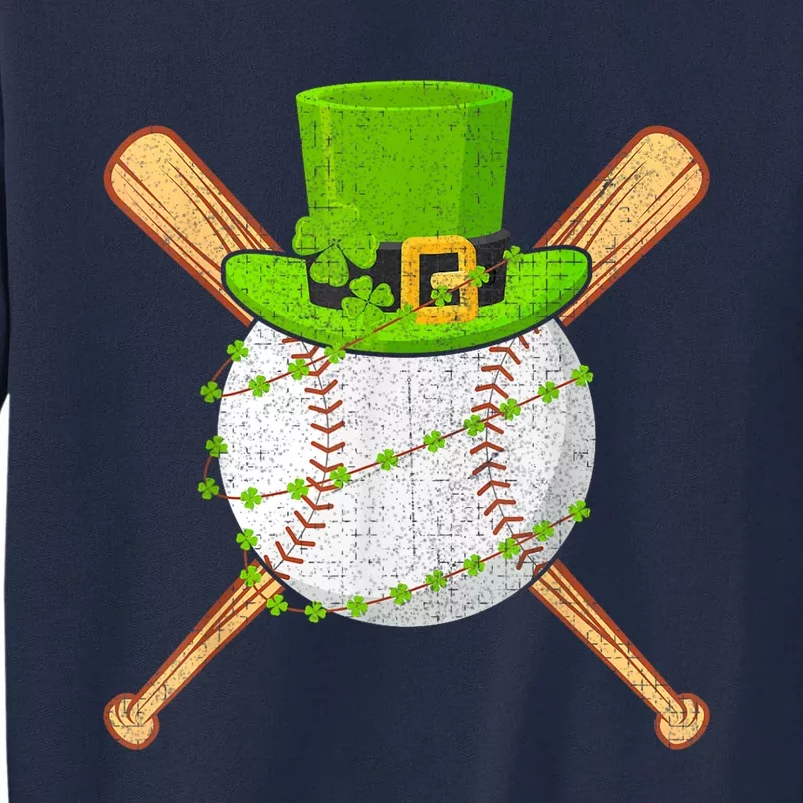 St Patricks Day Shamrock Baseball Leprechaun Tall Sweatshirt