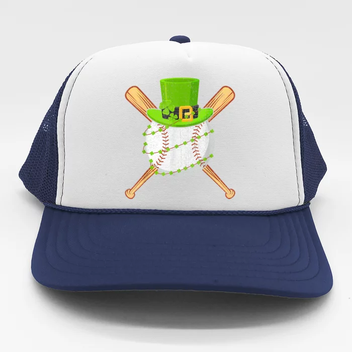 St Patricks Day Shamrock Baseball Leprechaun Trucker Hat