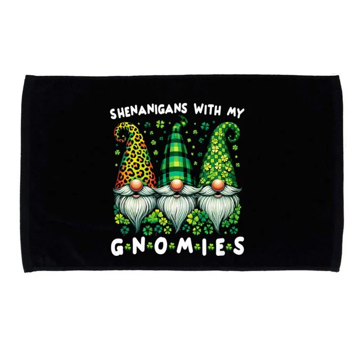 St Patricks Day Women Shenanigans With My Gnomies Microfiber Hand Towel