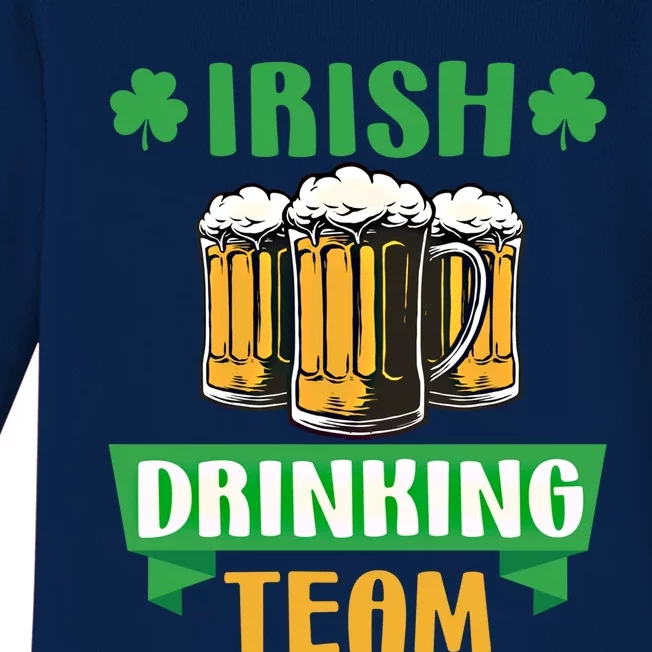 St Patrick Day Irish Ing Team Funny Beer Lover Gift Baby Long Sleeve Bodysuit