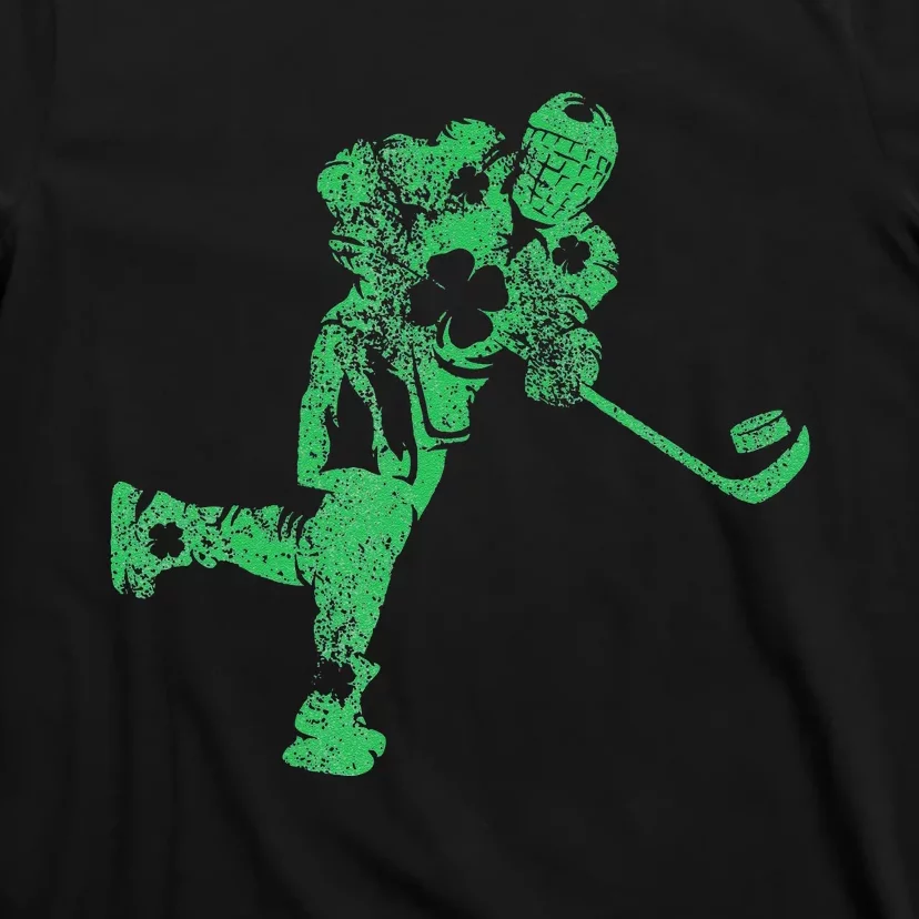 St Patricks Day Hockey Irish Saint Paddy's Shamrock T-Shirt