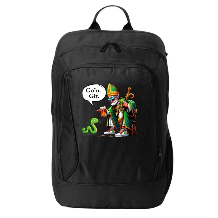 St. PatrickS Day Funny GOn Git Beer Humor Snake Banishing City Backpack