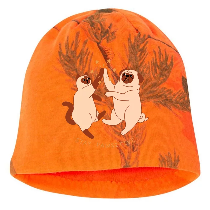 STAY PAWSITIVE Dog And Cat Lover Kati - Camo Knit Beanie