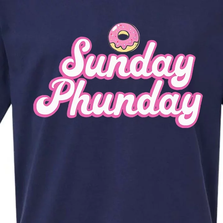 Sunday Phunday Donuts Funny Donut Lover Sueded Cloud Jersey T-Shirt