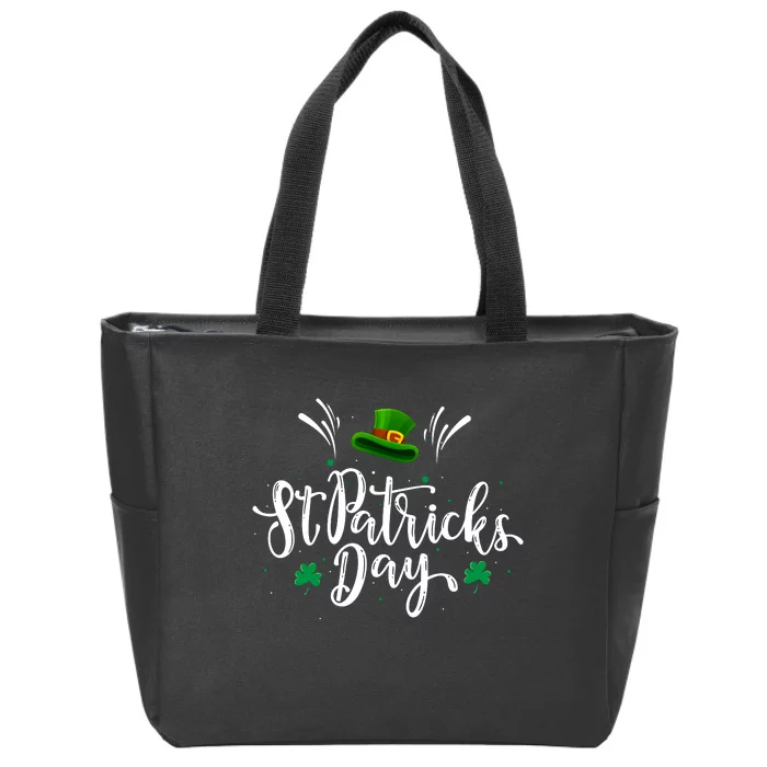 St Patricks Day Funny Shamrock Zip Tote Bag