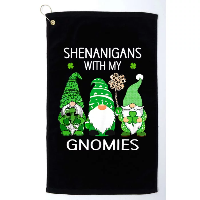 St Patricks Day Lucky Shamrock Leopard Gnomes Irish Women Platinum Collection Golf Towel