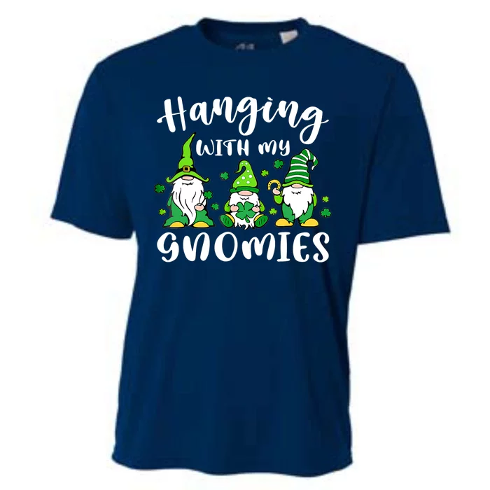 St Patricks Day Hanging With My Gnomies Shamrock Irish Cooling Performance Crew T-Shirt