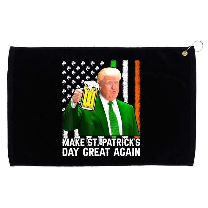 St Patricks Day Make Saint Great Again Funny Trump Gift Grommeted Golf Towel