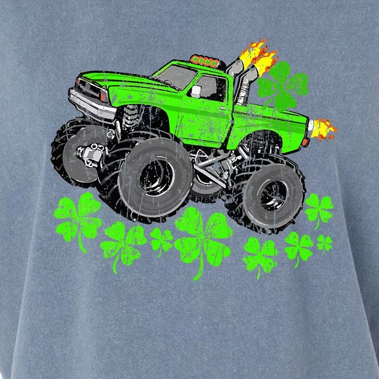 St Patricks Day Lucky Monster Truck Garment-Dyed Women's Muscle Tee