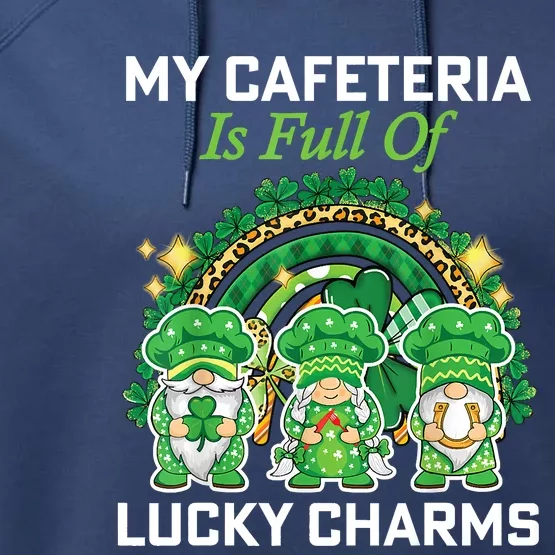 St Patrick's Day Lunch Lady Chef My Cafeteria Workers Performance Fleece Hoodie