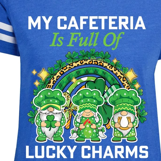 St Patrick's Day Lunch Lady Chef My Cafeteria Workers Enza Ladies Jersey Football T-Shirt