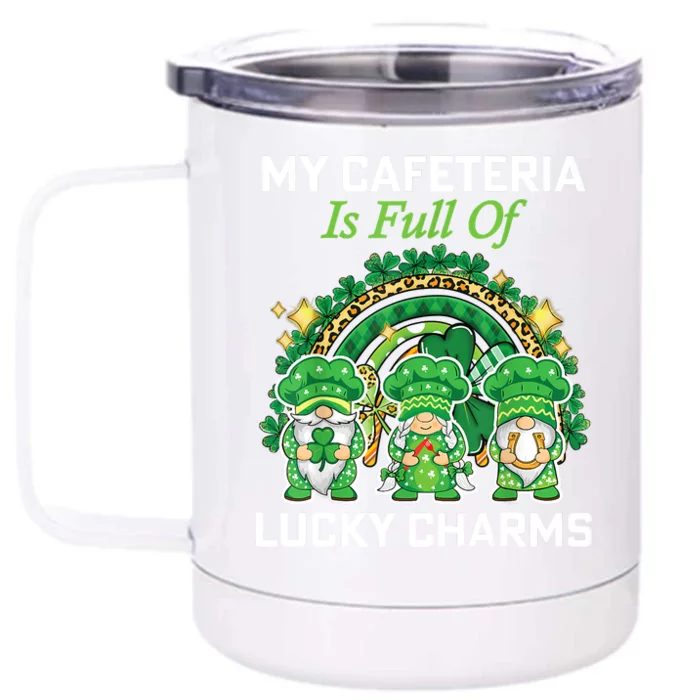 St Patrick's Day Lunch Lady Chef My Cafeteria Workers Front & Back 12oz Stainless Steel Tumbler Cup