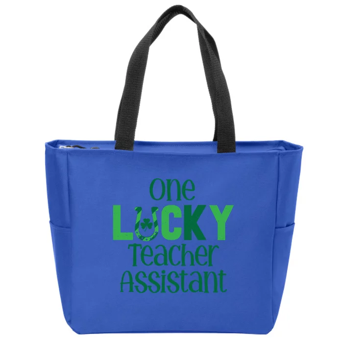 Saint Patricks Day Costumes One Lucky Teacher Assistant Gift Zip Tote Bag