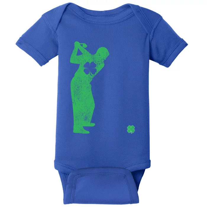 St Patrick's Day Golf Golfing Golfer Green Shamrock Irish Gift Baby Bodysuit