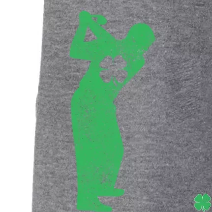 St Patrick's Day Golf Golfing Golfer Green Shamrock Irish Gift Doggie 3-End Fleece Hoodie