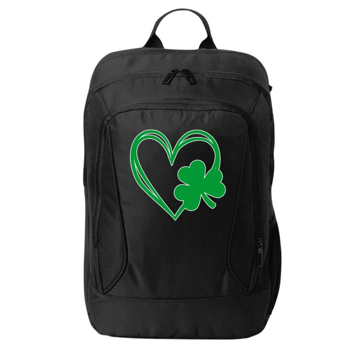 St Patricks Day Shamrock Heart City Backpack