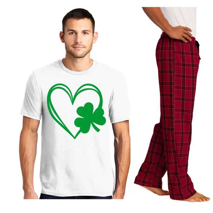 St Patricks Day Shamrock Heart Pajama Set