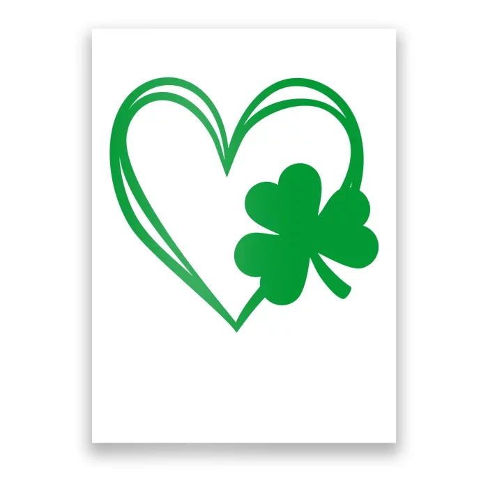 St Patricks Day Shamrock Heart Poster