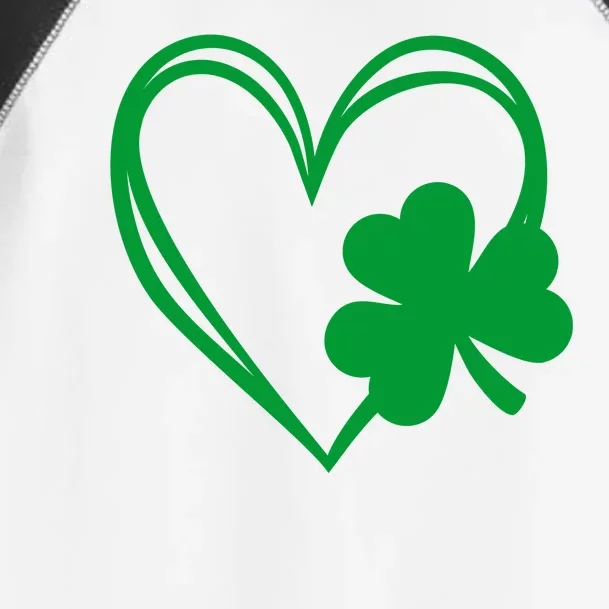 St Patricks Day Shamrock Heart Toddler Fine Jersey T-Shirt