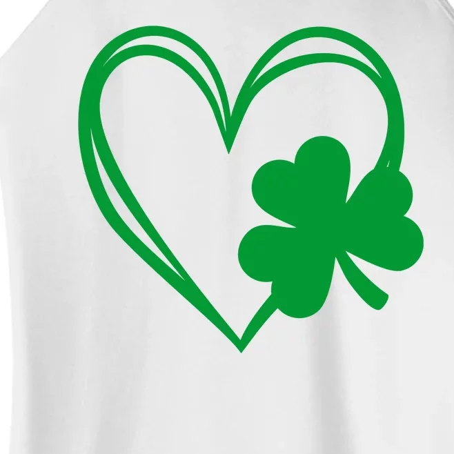 St Patricks Day Shamrock Heart Women’s Perfect Tri Rocker Tank