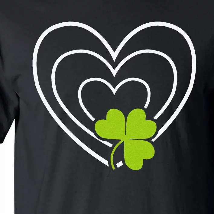 Saint Patrick's Day Green Heart Lucky Charmss Paddy's Day Tall T-Shirt