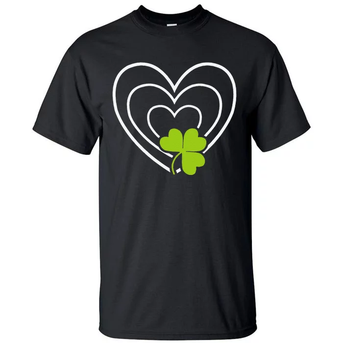 Saint Patrick's Day Green Heart Lucky Charmss Paddy's Day Tall T-Shirt