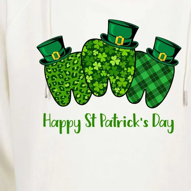 St Patrick's Day Dental Assistant Tooth Dentist Gift Meaningful Gift Womens Funnel Neck Pullover Hood