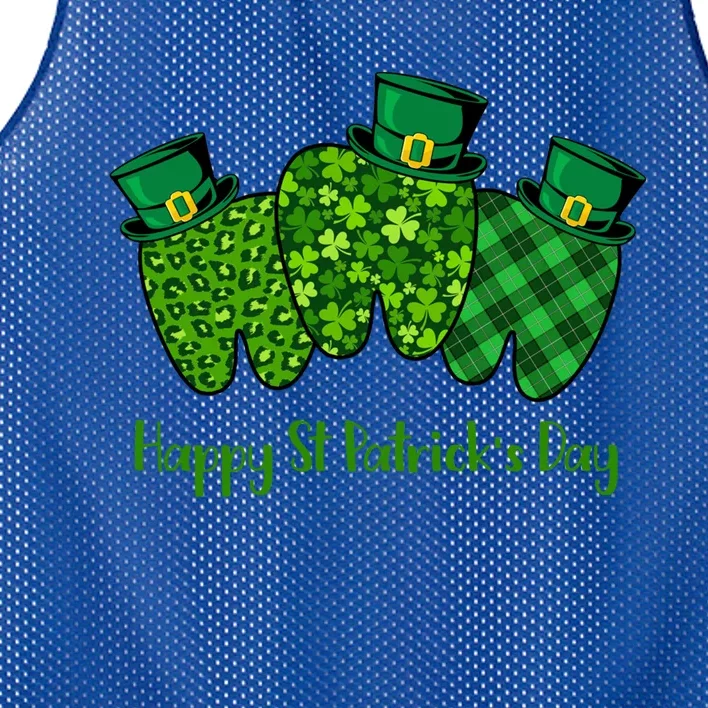 St Patrick's Day Dental Assistant Tooth Dentist Gift Meaningful Gift Mesh Reversible Basketball Jersey Tank