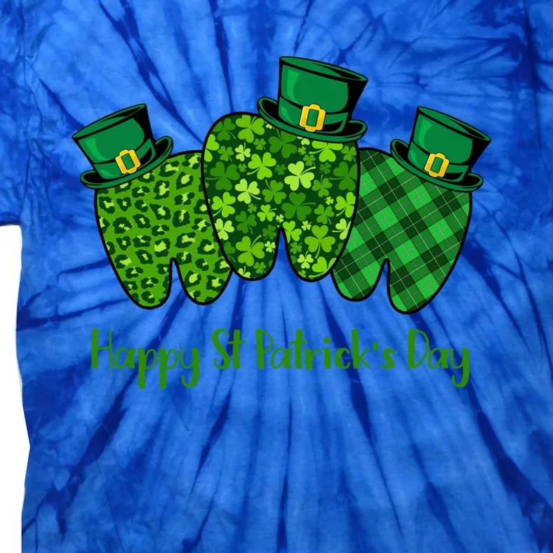 St Patrick's Day Dental Assistant Tooth Dentist Gift Meaningful Gift Tie-Dye T-Shirt