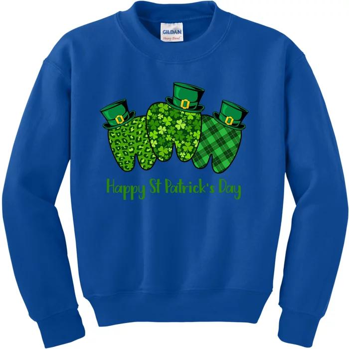 St Patrick's Day Dental Assistant Tooth Dentist Gift Meaningful Gift Kids Sweatshirt