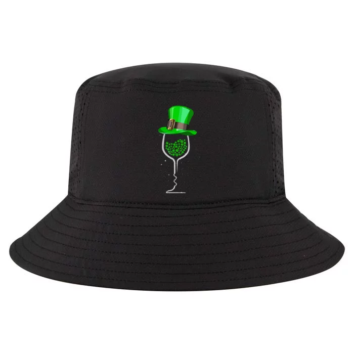 Saint Patricks Day Wine Glass Shamrocks Winevneck Cool Comfort Performance Bucket Hat