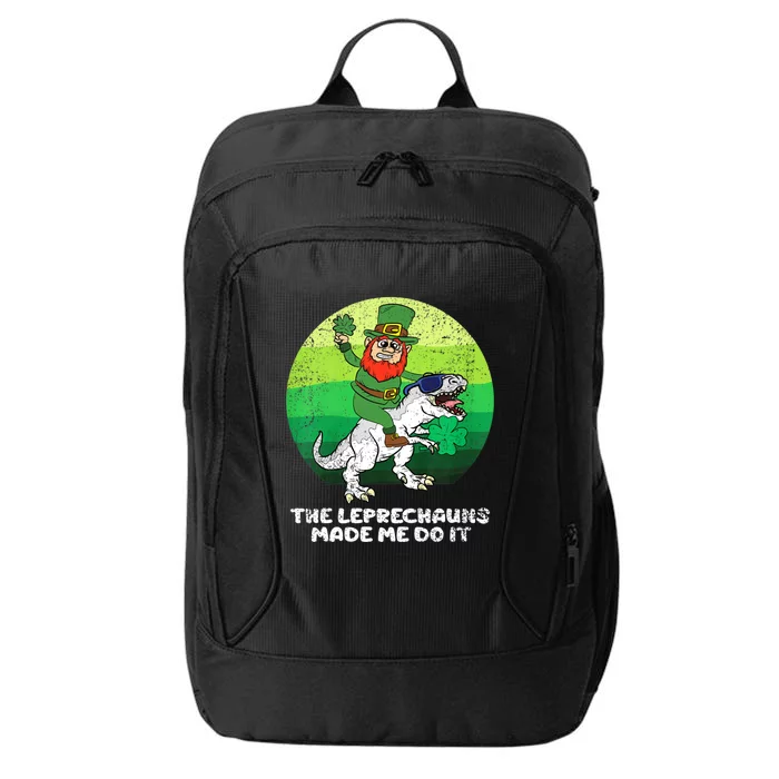 St Patricks Day The Leprechauns Made Me Do It City Backpack