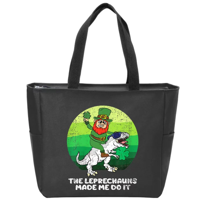 St Patricks Day The Leprechauns Made Me Do It Zip Tote Bag