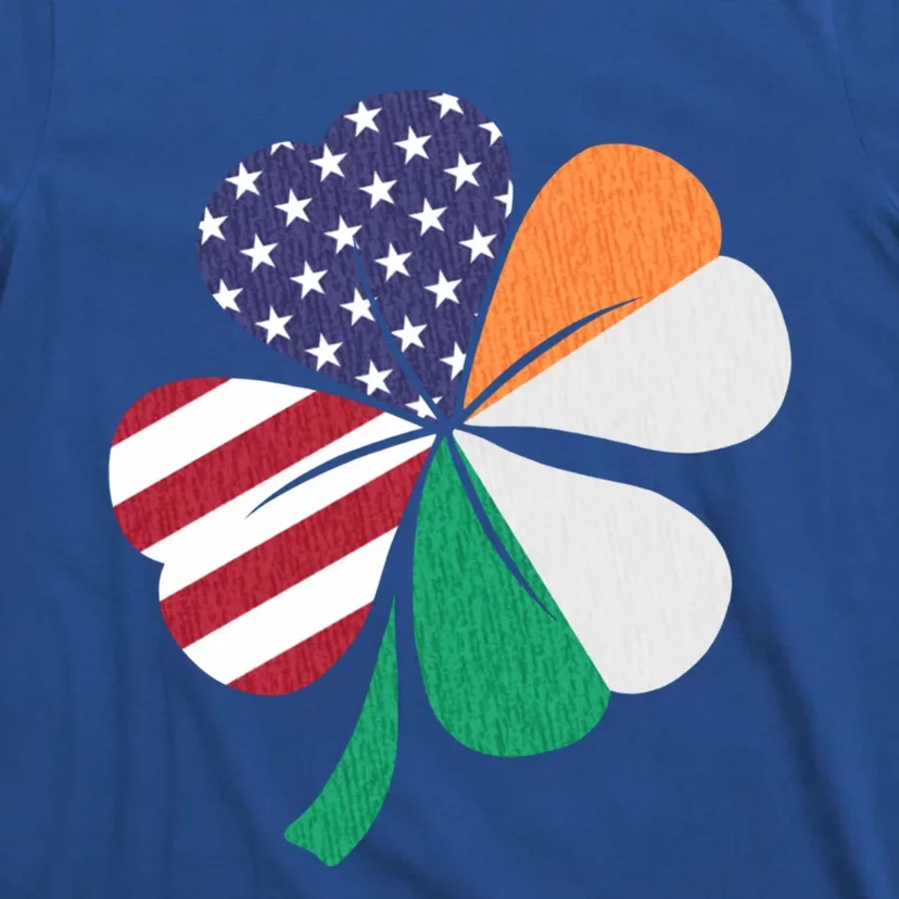 St Patricks Day Irish American Flag Shamrock Patriotic Gift Funny Gift T-Shirt