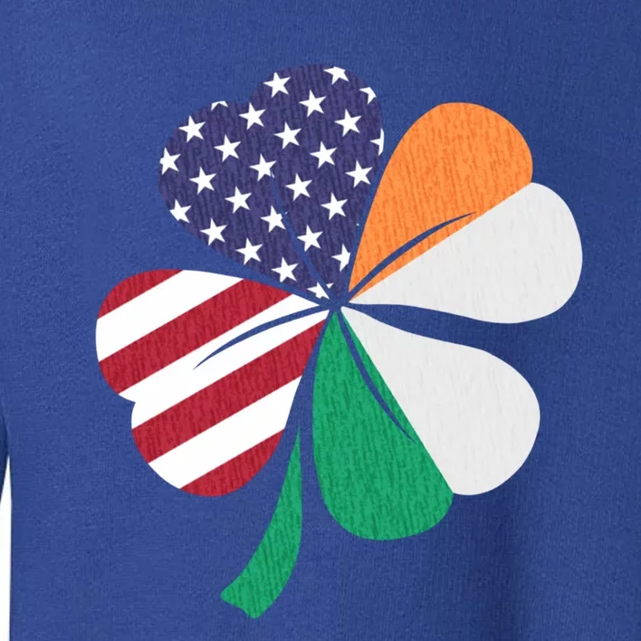 St Patricks Day Irish American Flag Shamrock Patriotic Gift Funny Gift Toddler Sweatshirt