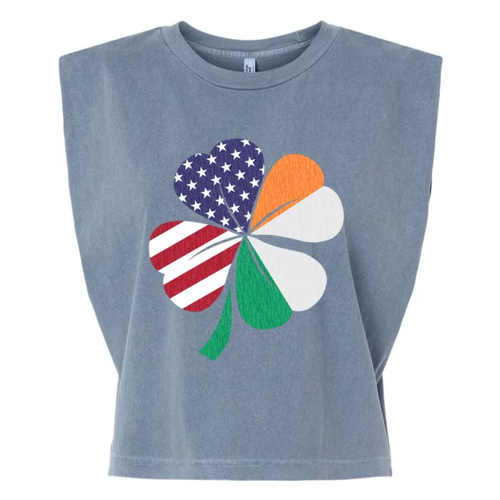 St Patricks Day Irish American Flag Shamrock Patriotic Gift Funny Gift Garment-Dyed Women's Muscle Tee