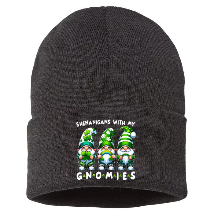 St Patricks Day Shenanigans With My Gnomies Sustainable Knit Beanie