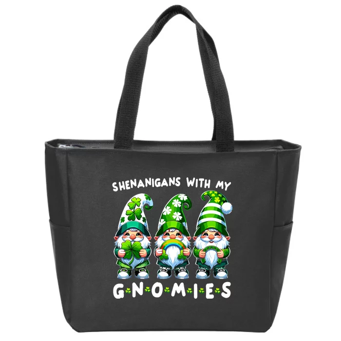 St Patricks Day Shenanigans With My Gnomies Zip Tote Bag