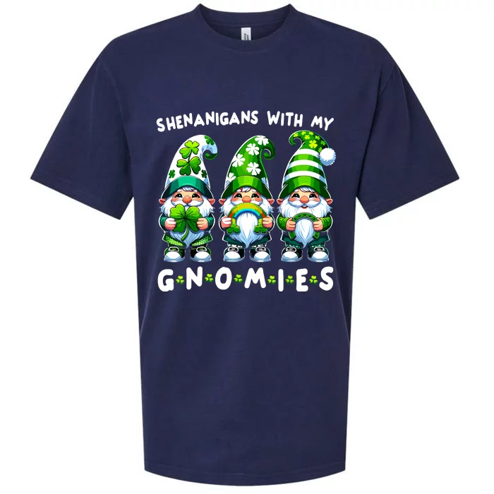 St Patricks Day Shenanigans With My Gnomies Sueded Cloud Jersey T-Shirt