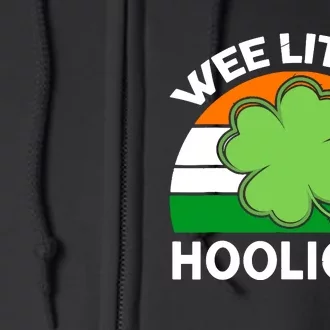 St Patricks Day Shirts Wee Little Hooligan Funny Full Zip Hoodie