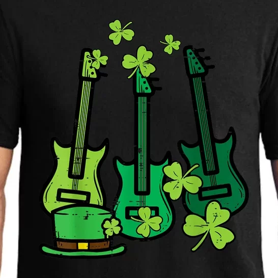 St Patricks Day Rocker Guitar Saint Paddys Band Pajama Set