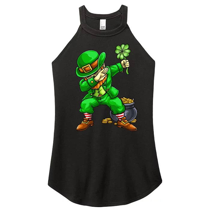 St. Patricks Day Ireland Dabbing Dab Dance Irish Leprechaun Women’s Perfect Tri Rocker Tank