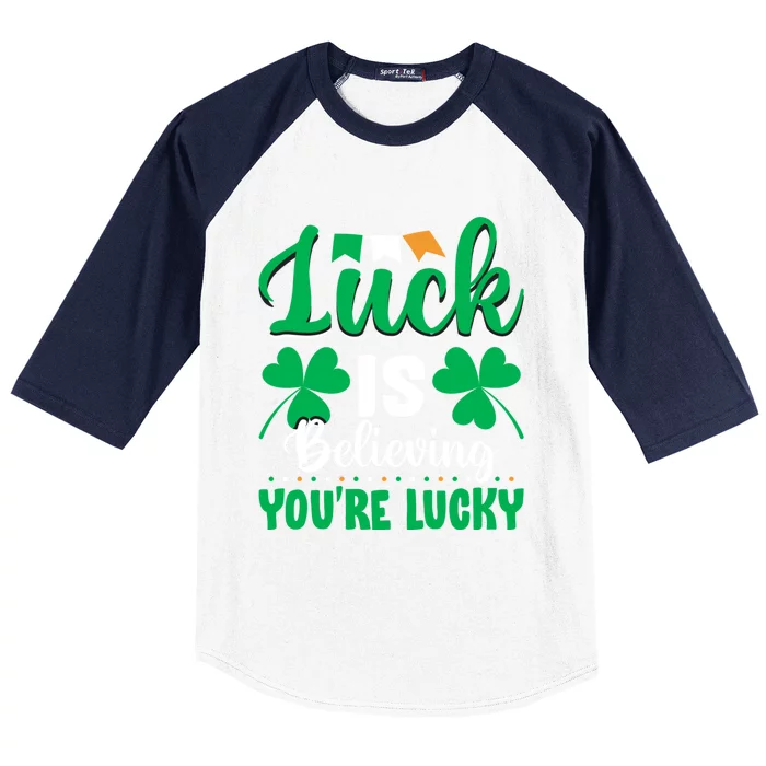 St Patricks Day Believing Cool Gift Baseball Sleeve Shirt