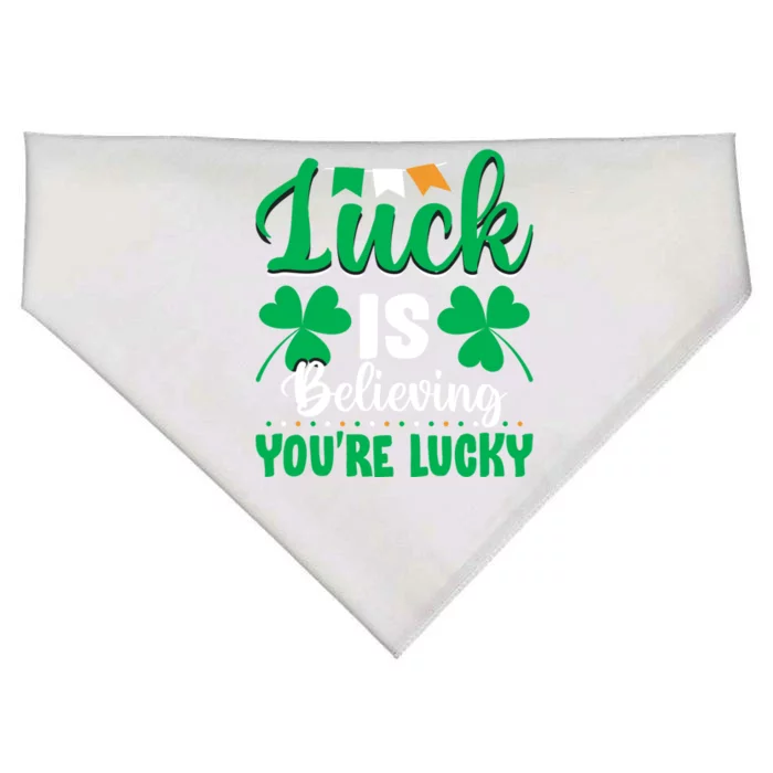 St Patricks Day Believing Cool Gift USA-Made Doggie Bandana