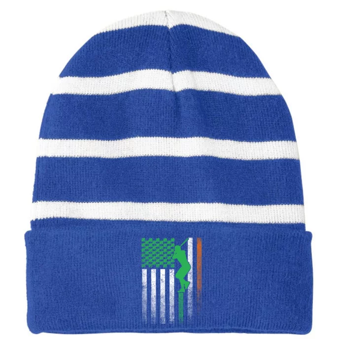 St Patrick's Day Irish American Flag Baseball Saint Paddy's Cool Gift Striped Beanie with Solid Band