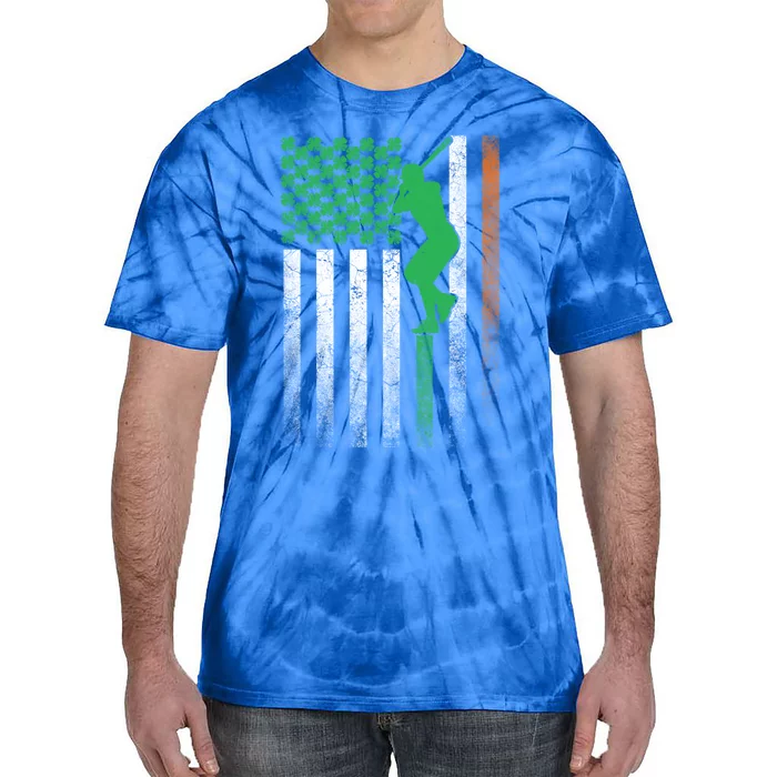 St Patrick's Day Irish American Flag Baseball Saint Paddy's Cool Gift Tie-Dye T-Shirt